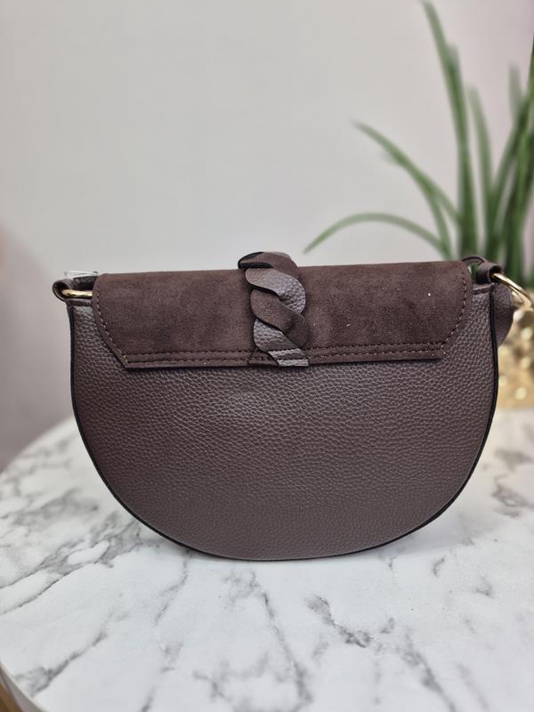 Mała torebka Laura Biaggi z klapką w kolorze brązowym zdjęcie 3