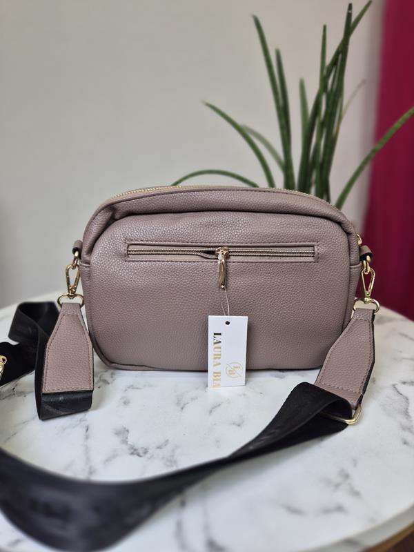 HIT mała torebka Laura Biaggi z kieszonką w kolorze cappucino zdjęcie 4