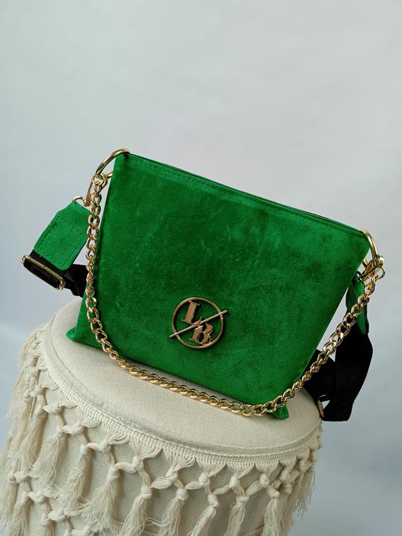 Przepiękna torebka Laura Biaggi zielona z łańcuszkiem zdjęcie 1