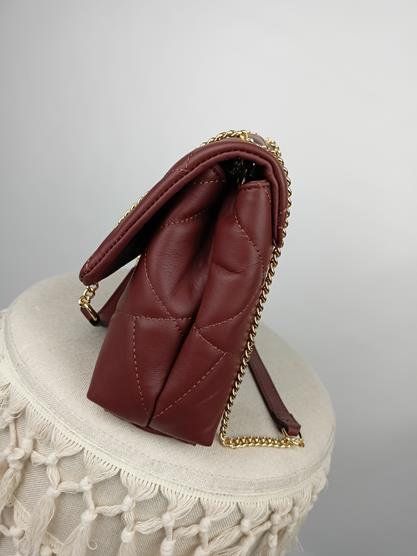 HIT piękna klasyczna torebka EGO czekoladowa skóra naturalna z klapką zdjęcie 3