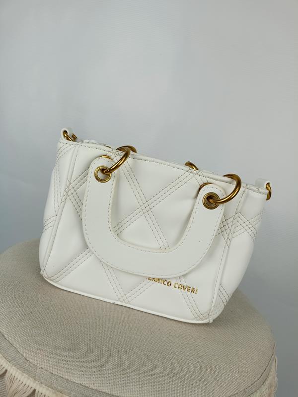 HIT piękna biała torebka Enrico Coveri pikowana instagramerka zdjęcie 2
