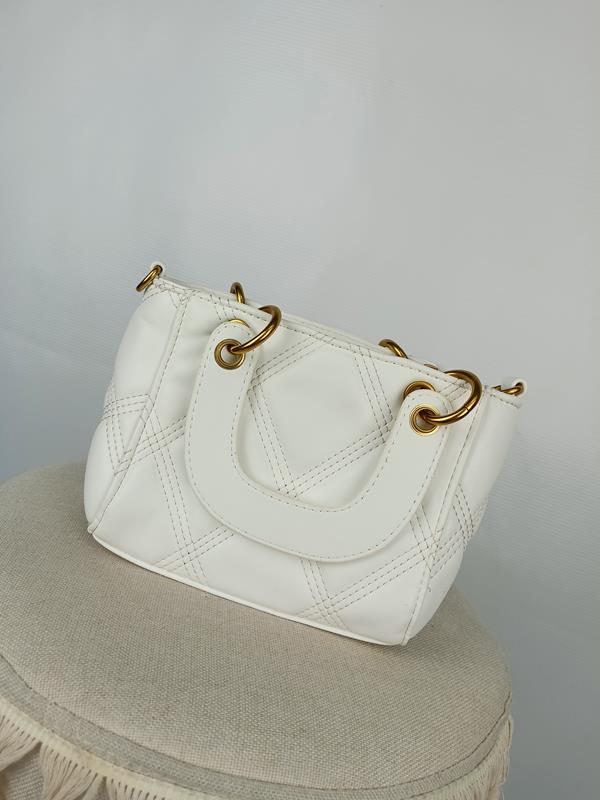 HIT piękna biała torebka Enrico Coveri pikowana instagramerka zdjęcie 4