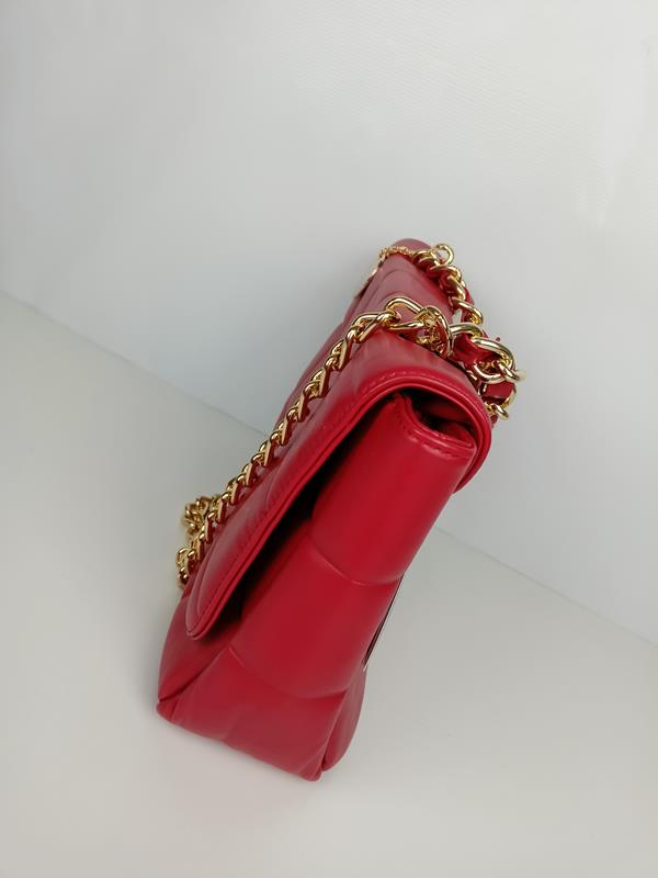 HIT piękna pikowana torebka Alex-Max czerwona z klapką zdjęcie 3