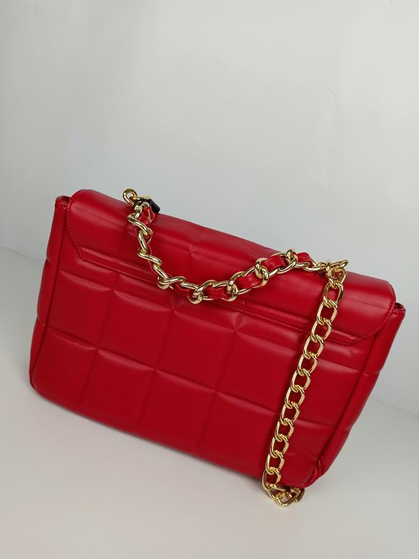 HIT piękna pikowana torebka Alex-Max czerwona z klapką zdjęcie 4