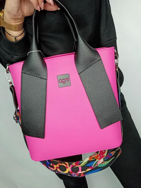 Piekna torebka EGO z rajskiej kolekcji w kolorze różowym zdjęcie 1