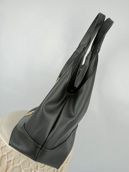 Duża torebka Laura Biaggi w czarnym kolorze zdjęcie 3