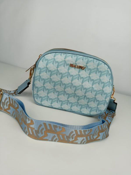 Świetna torebka MAXFLY błękit we wzory trzykomorowa zdjęcie 1