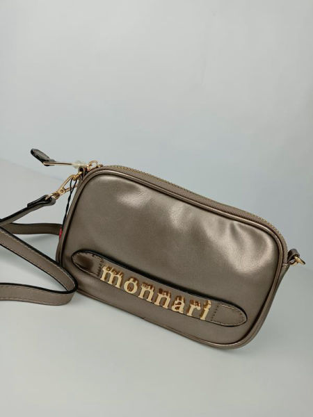 Piękna mała torebka Monnari jedna komora w kolorze ganowym zdjęcie 2
