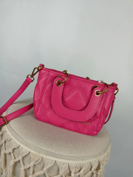 HIT piękna różowa torebka Enrico Coveri pikowana instagramerka zdjęcie 2