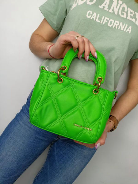 HIT piękna zielona torebka Enrico Coveri pikowana instagramerka zdjęcie 1